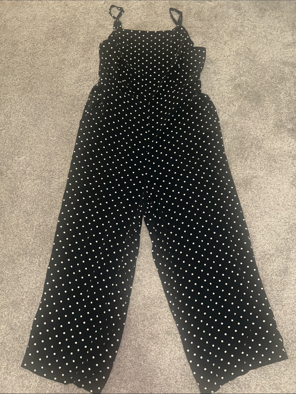 Old navy Black Polka Dot Wide-Leg Jumpsuit